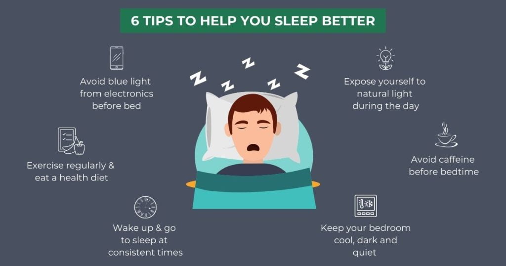 6 tips to help you sleep better.