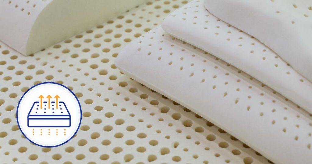 Latex and wool don’t trap heat and moisture.