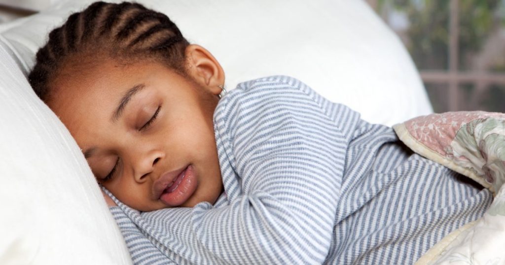 Young girl sleeping on the best mattress in South Africa.